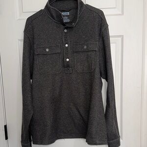 Duluth Trading Co Gray Casual 3/4 Button down pullover